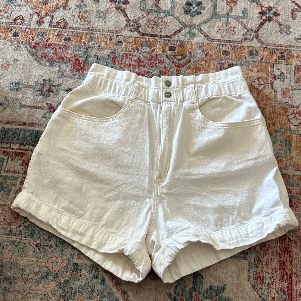 Levi's White Denim Shorts
